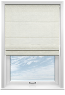 Petra Voile, Simple White - Twist&Fit Roman Blind